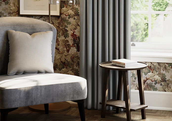 Faux Silk, Silver - Made to Measure Curtains - Image 5